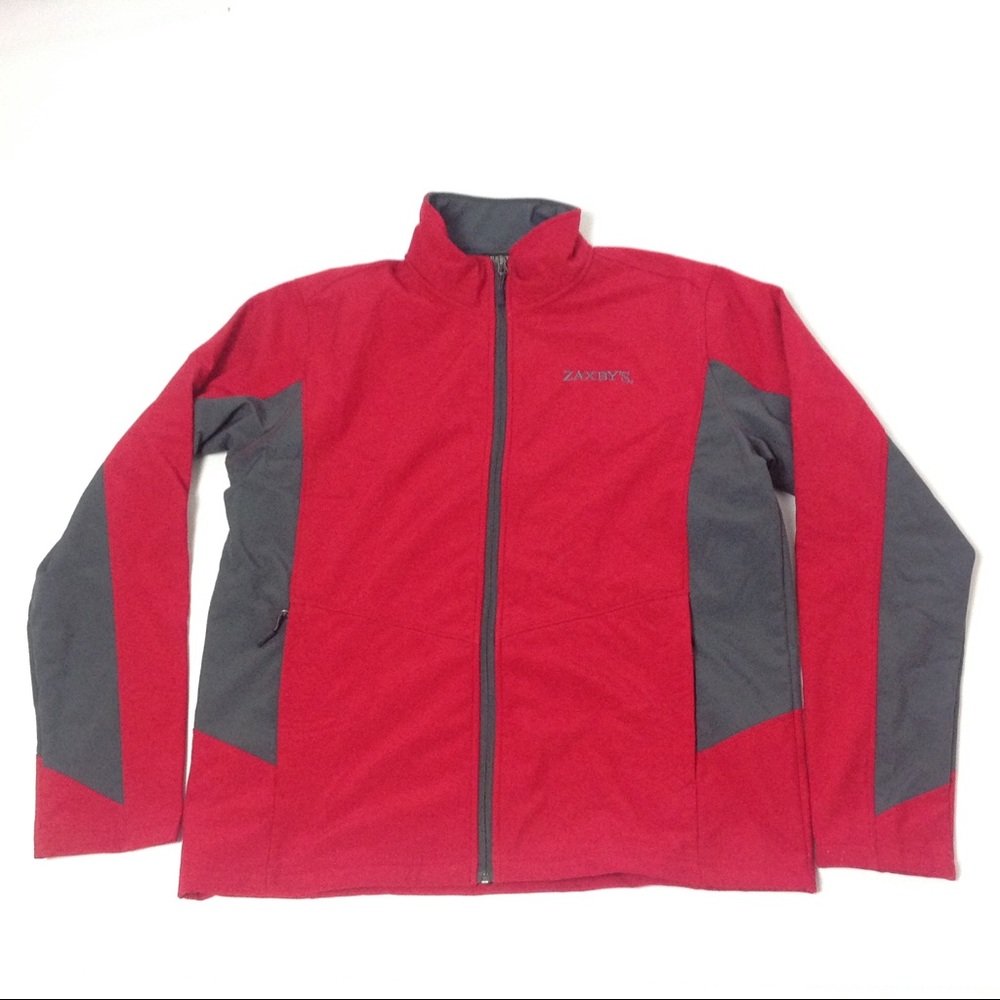 New Men Light Jacket Size M Red Gray Zip Up